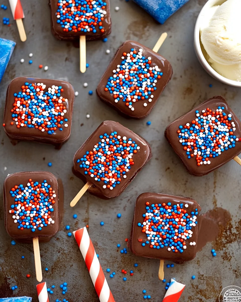 Patriotic Mini Ice Cream Sandwiches Patriotic
