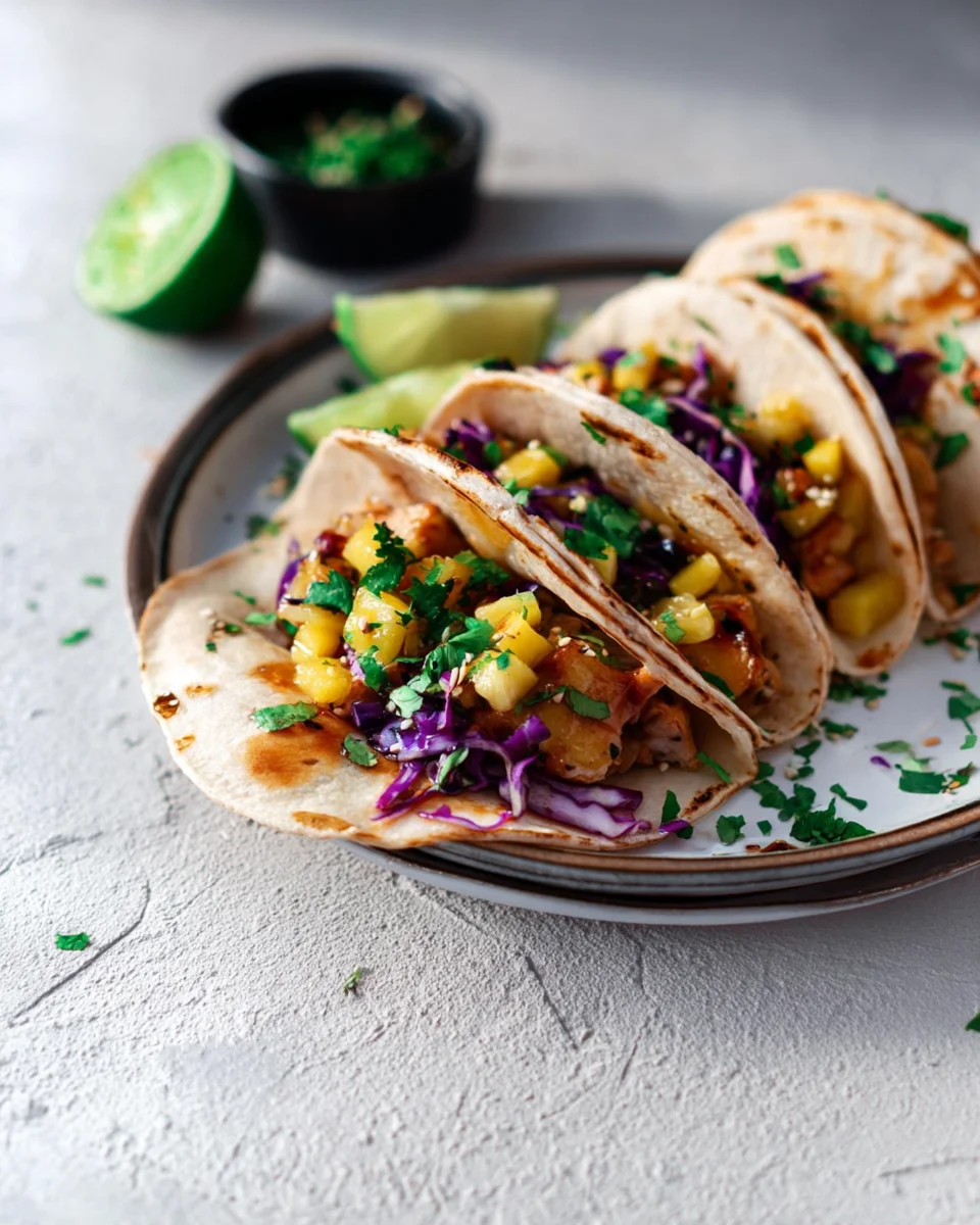 Hawaiian Huli Huli Chicken Tacos Hawaiian