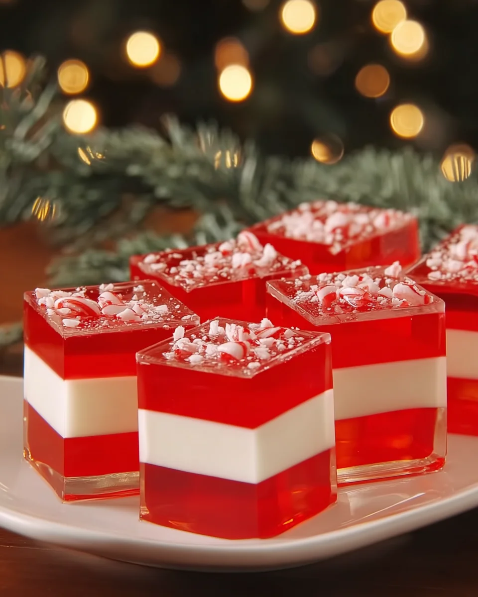 Candy Cane Jell-O Shots Candy