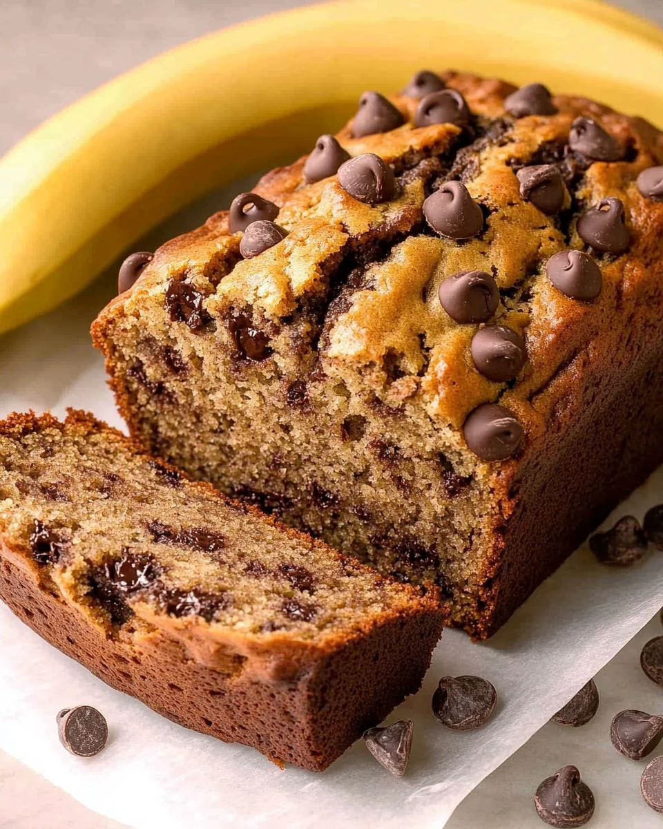 Super Moist Chocolate Chip Banana Bread Super