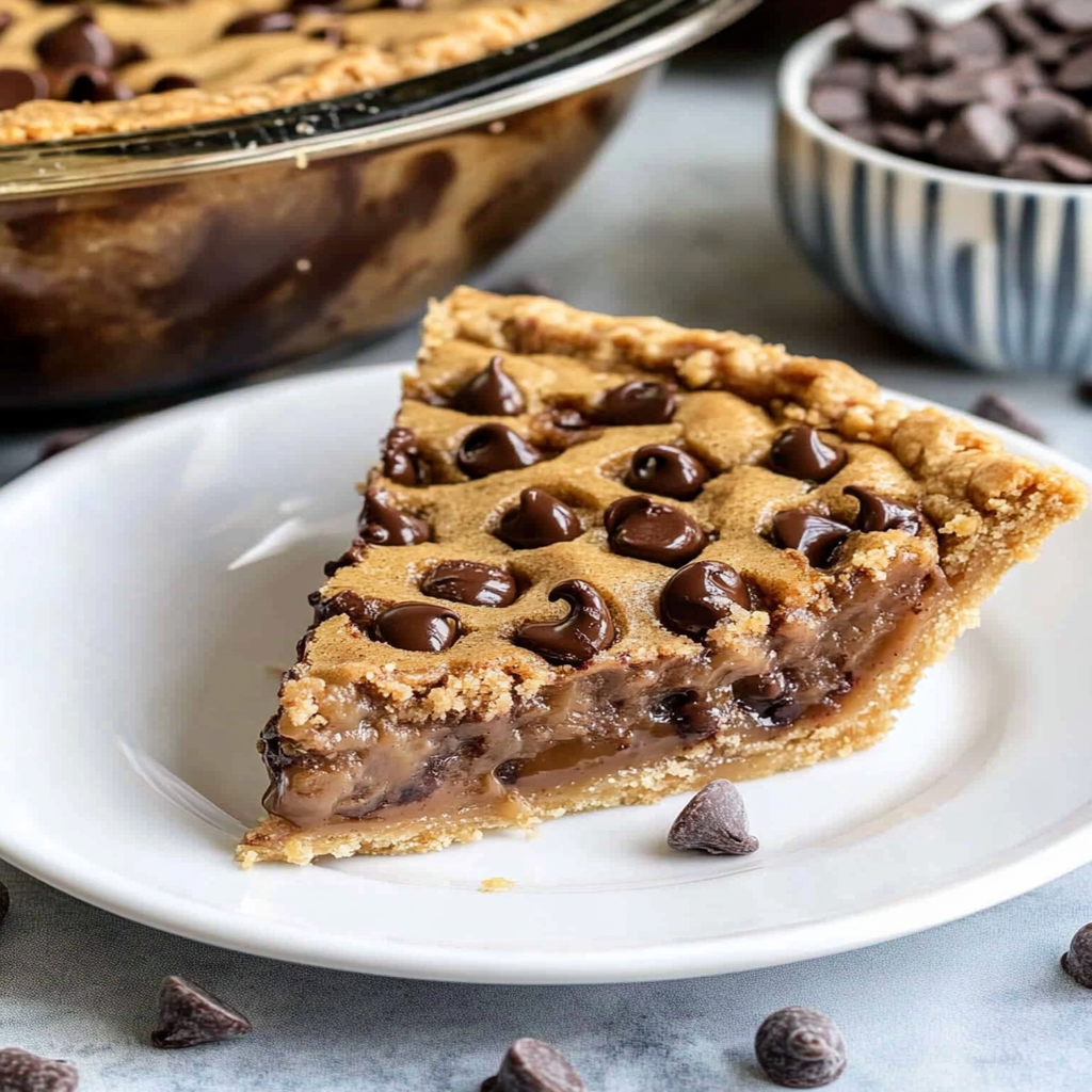 Chocolate Chip Cookie Pie Serving and storing