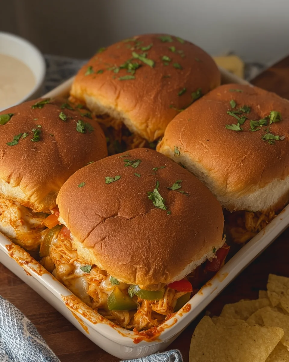 Creamy Chicken Fajita Sliders Creamy