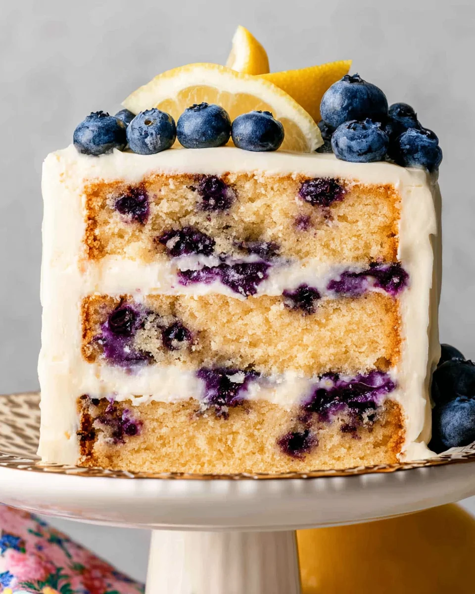 Lemon Blueberry Layer Cake Lemon