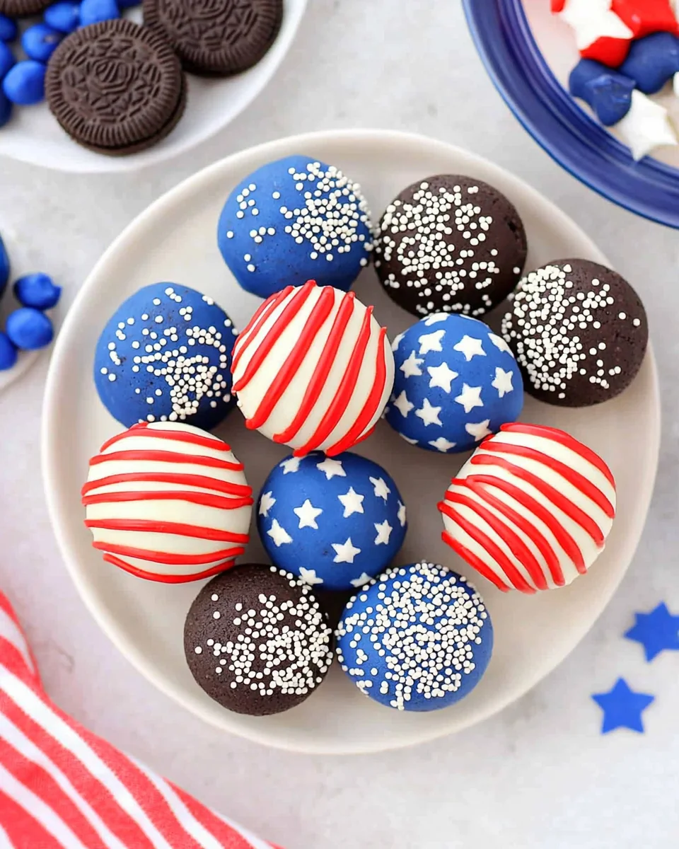 4th Of July Oreo Balls 4th