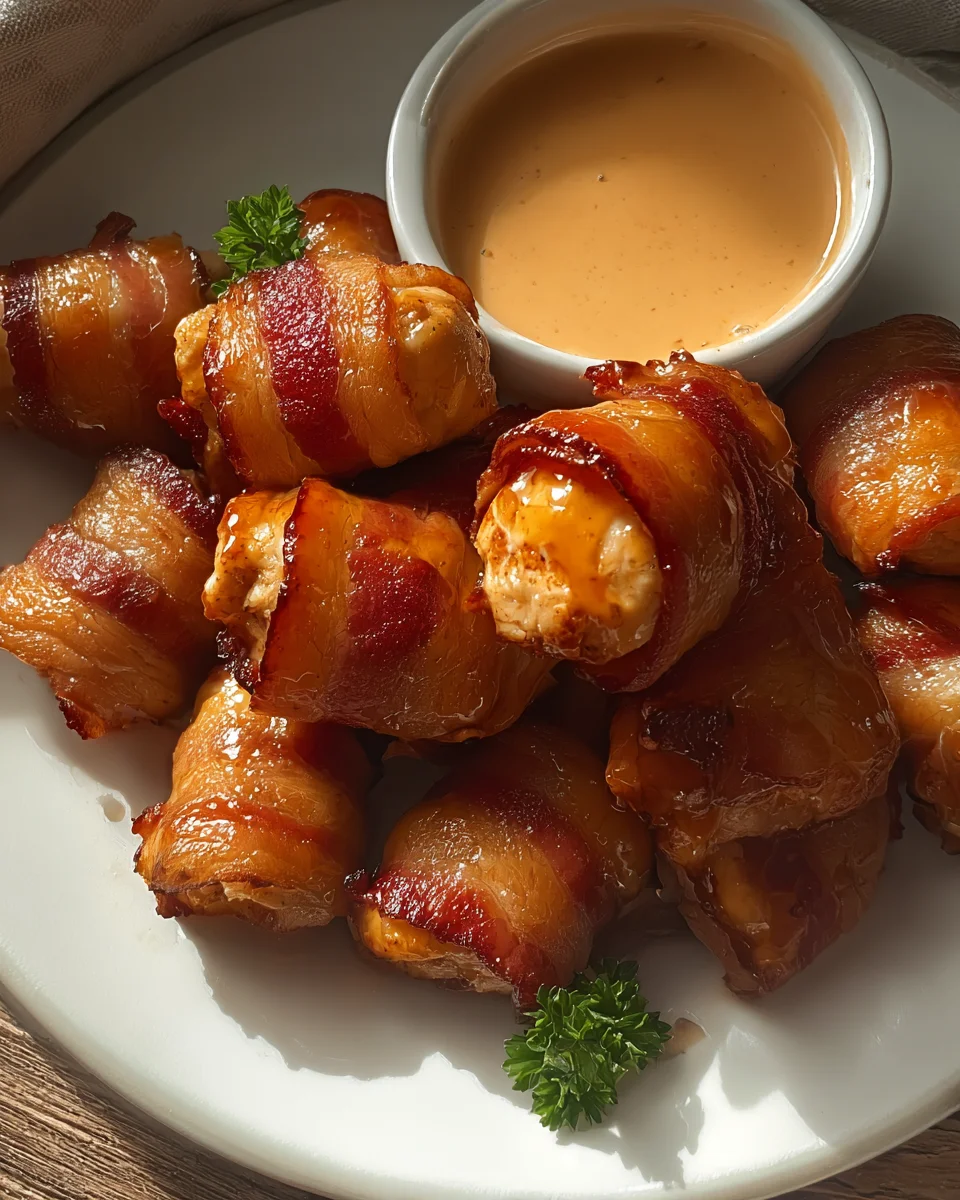 Honey Bacon Chicken Bites Honey
