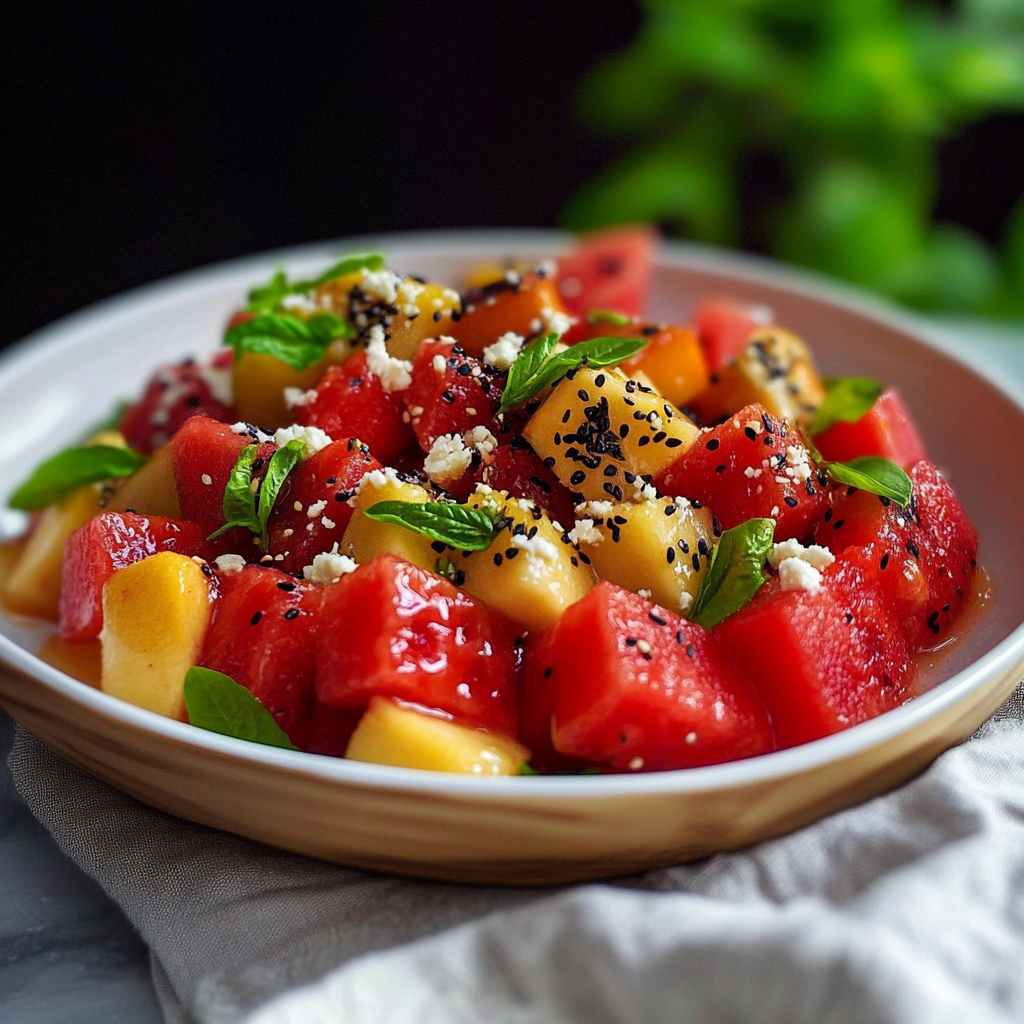 Peach Watermelon Salad