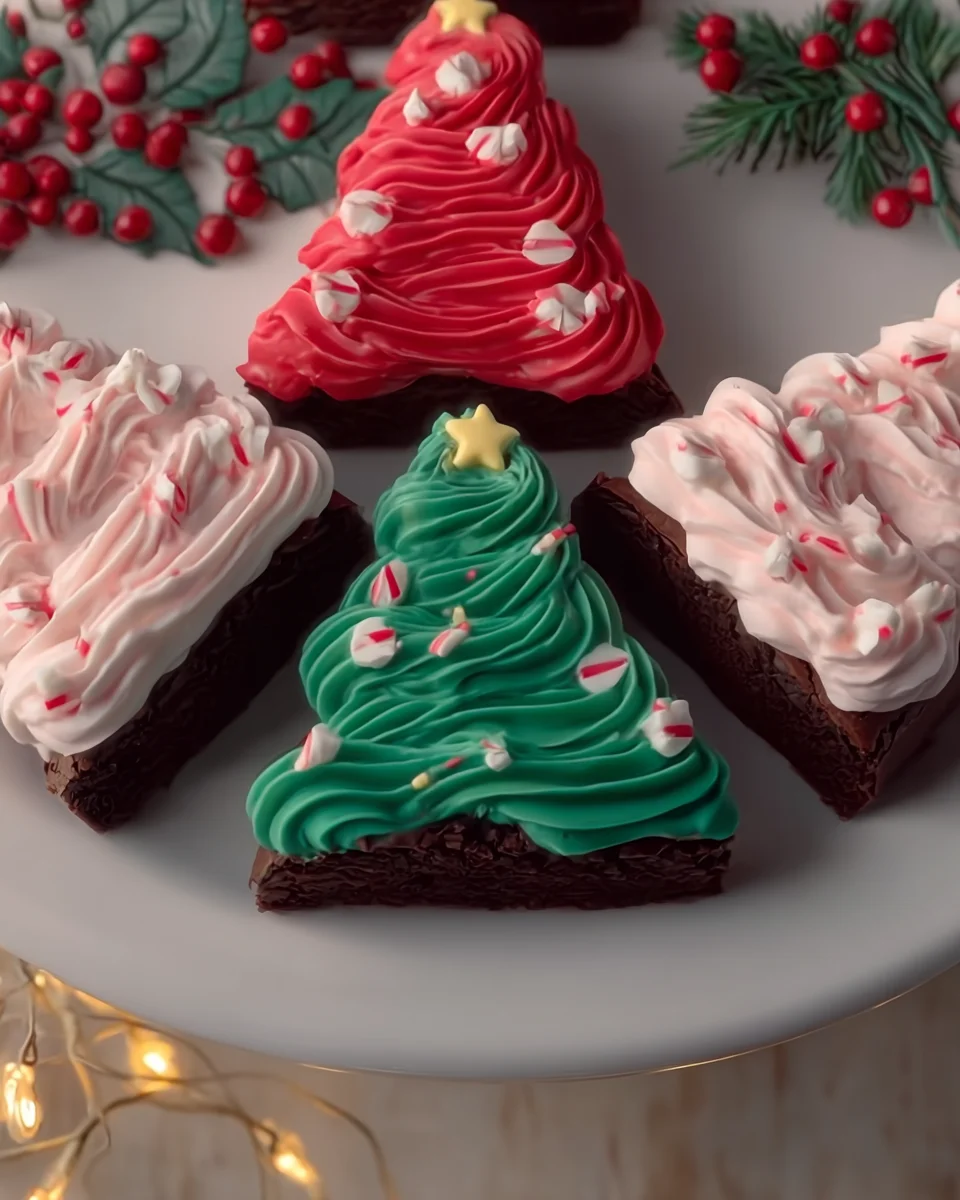 Festive Frosted Christmas Brownies Festive