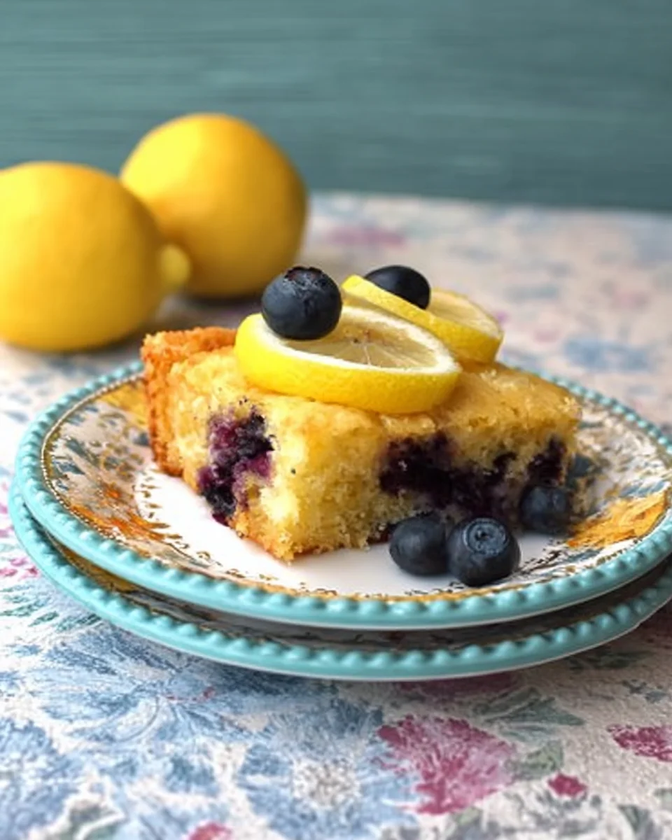 Lemon Blueberry Sheet Cake Lemon