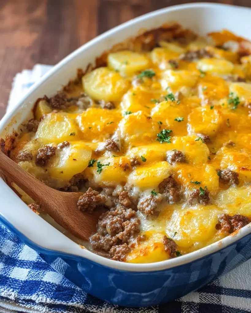 Cheesy Hamburger Potato Casserole