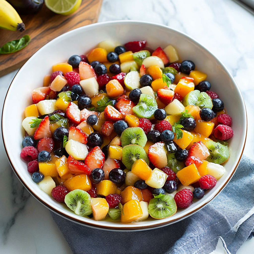 Fruit Salad with Honey Lime Dressing Fruit Salad with Honey Lime Dressing