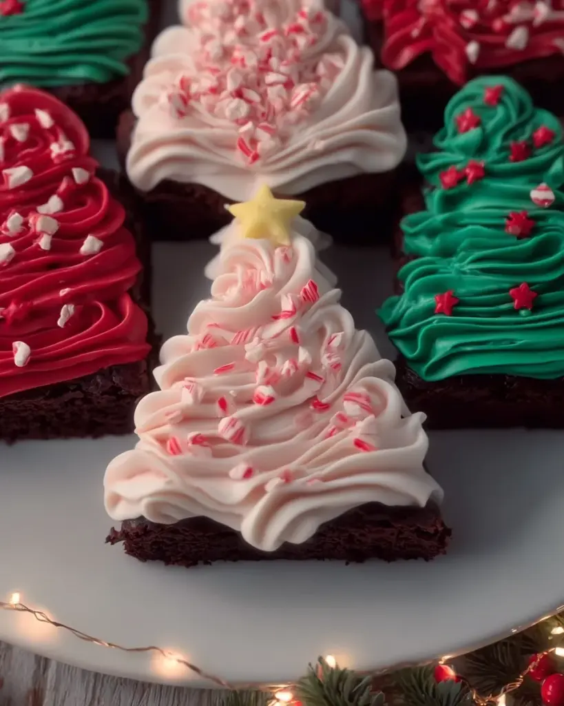 Festive Frosted Christmas Brownies Festive Frosted Christmas Brownies