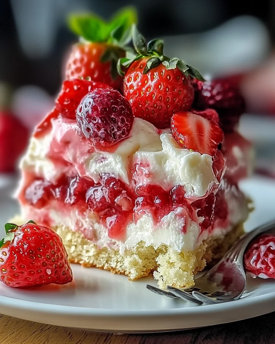 Strawberry Earthquake Cake Strawberry