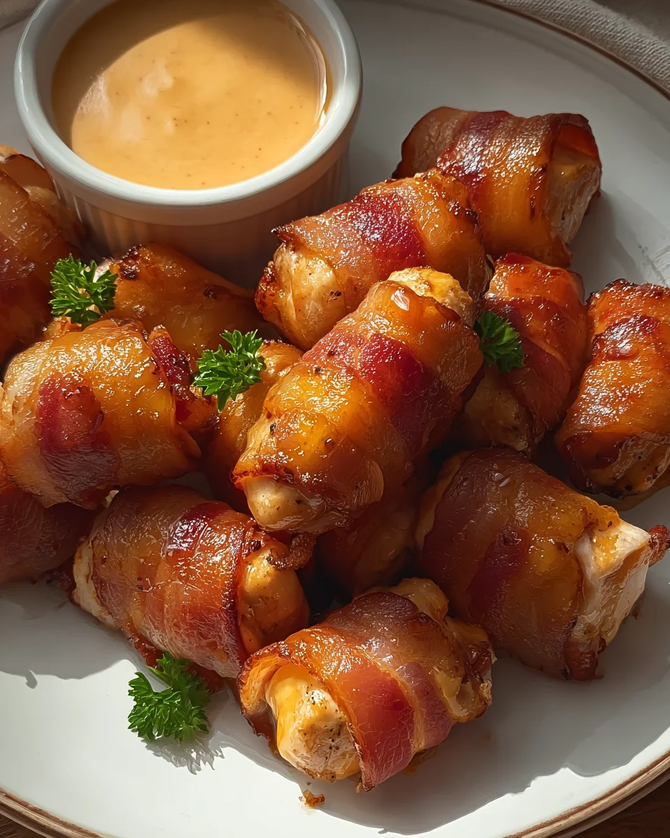 Honey Bacon Chicken Bites Honey