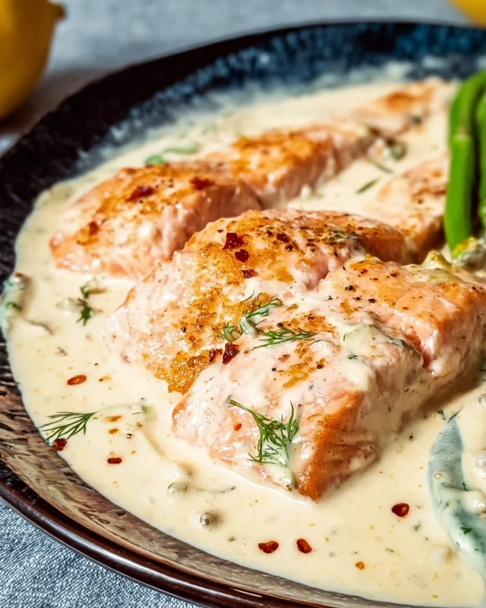 Salmon with Lemon Cream Sauce Salmon