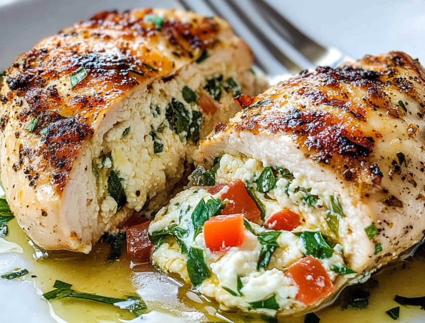 Stuffed Chicken Breasts with Mozzarella and Ricotta