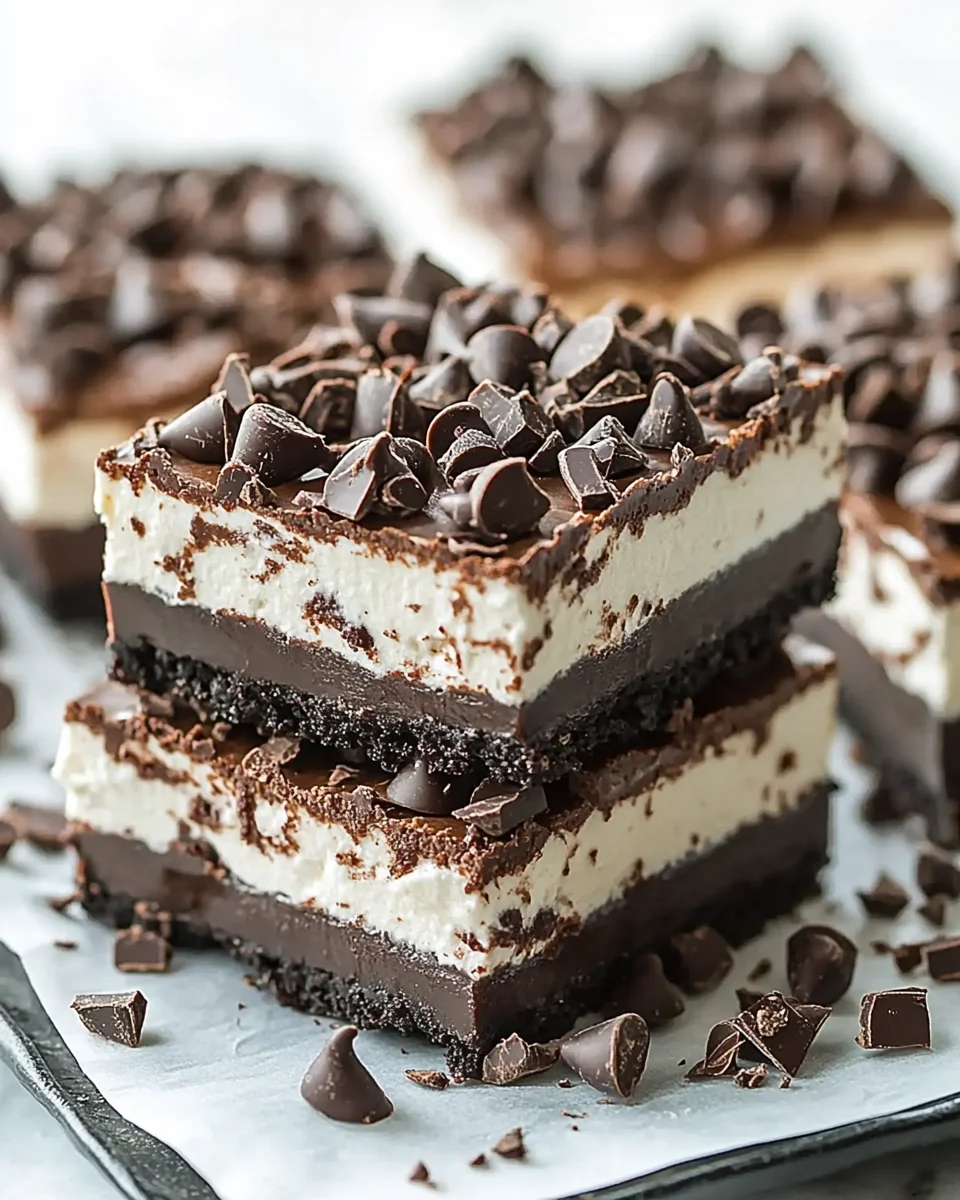 Death-By-Chocolate No Bake Cheesecake Bars Death-By-Chocolate