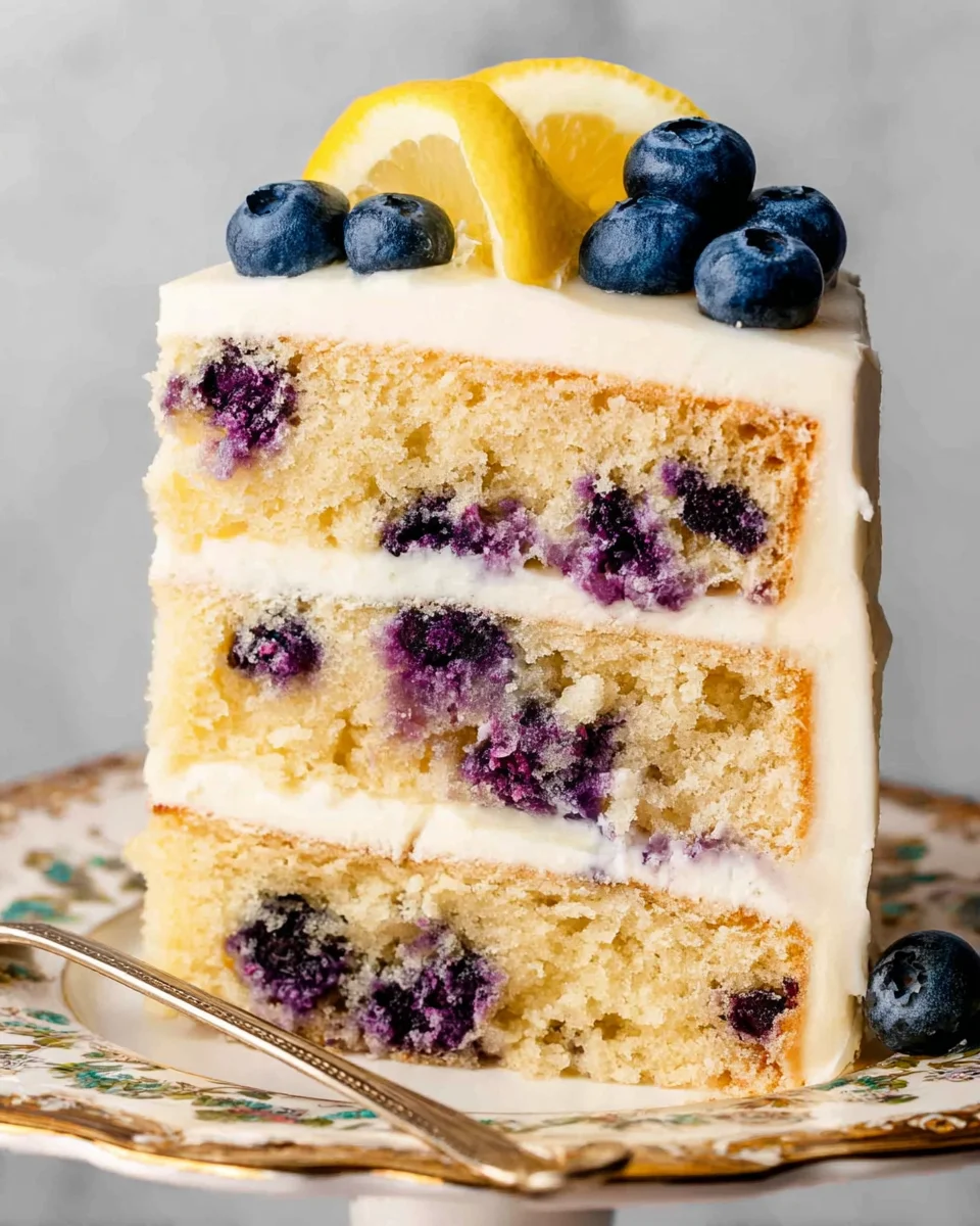 Lemon Blueberry Layer Cake Lemon