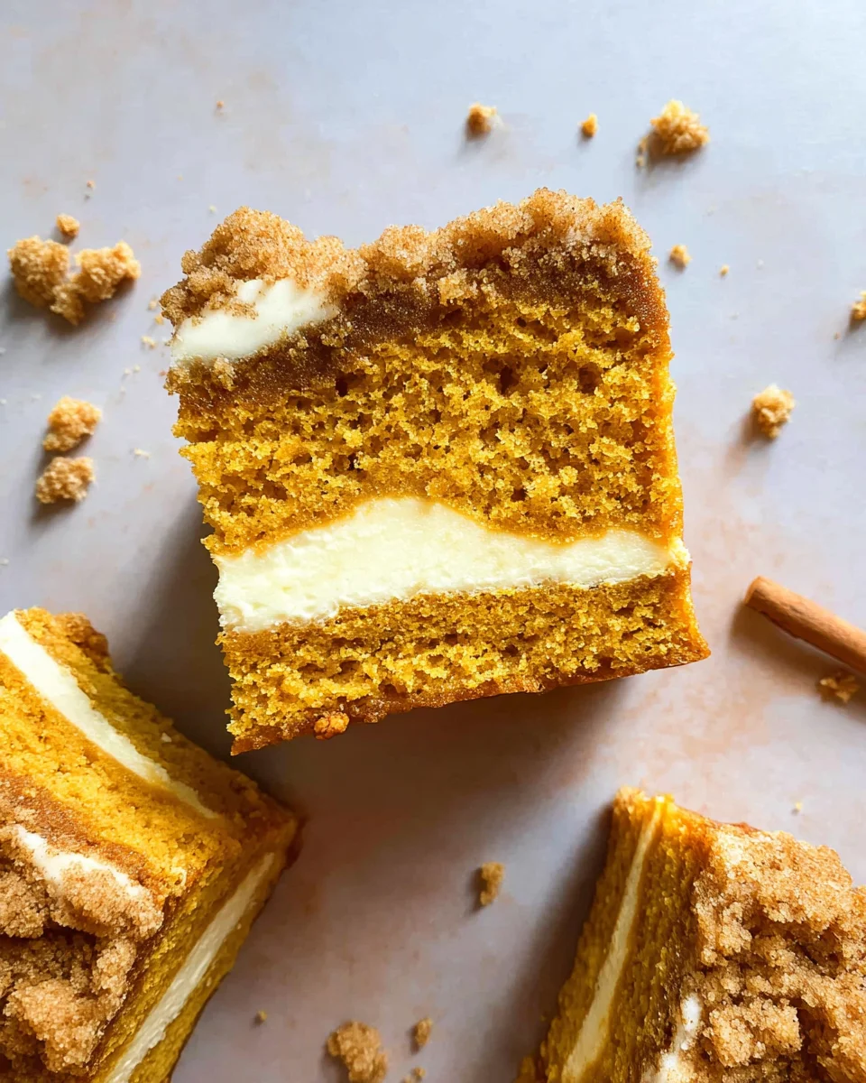 Pumpkin Crumb Cake with Cream Cheese Filling Pumpkin