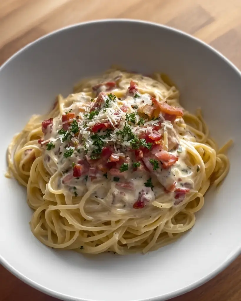 Cream Spaghetti with Bacon