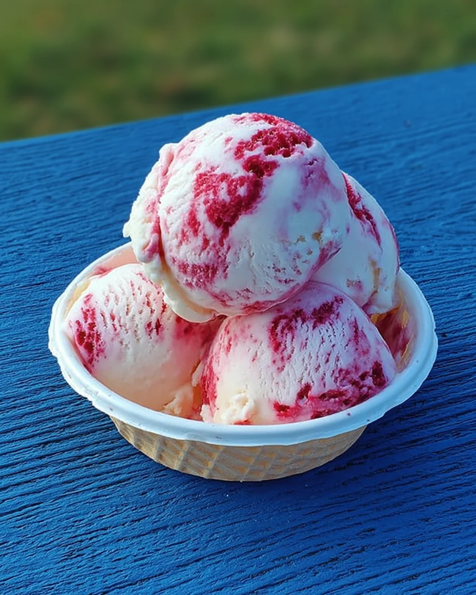 Raspberry Swirl Ice Cream Raspberry