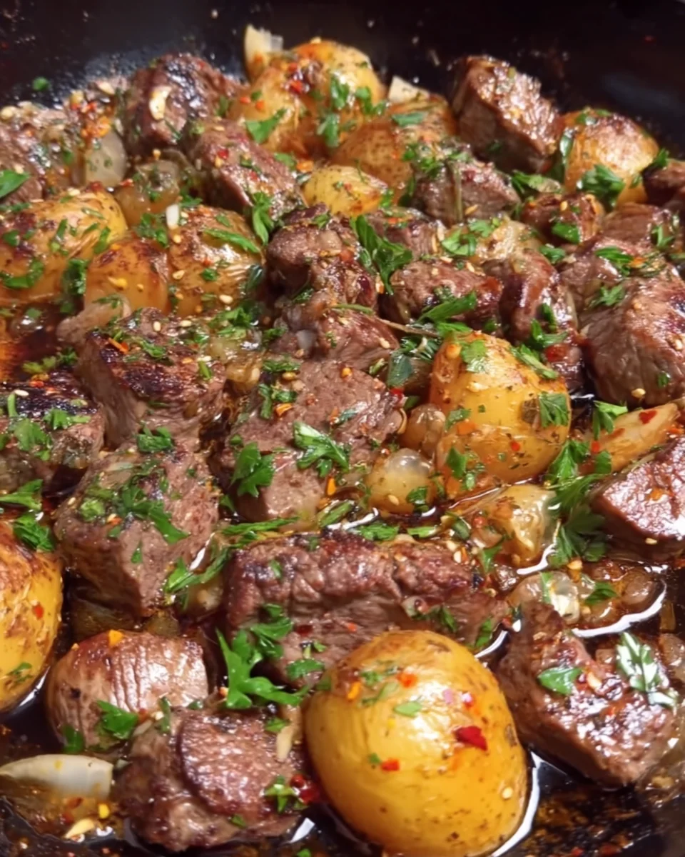 Steak Bites and Potatoes Steak