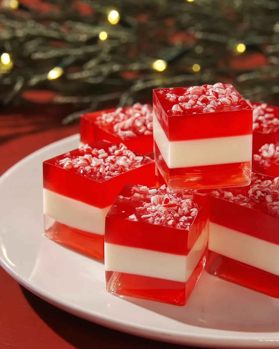 Candy Cane Jell-O Shots Candy