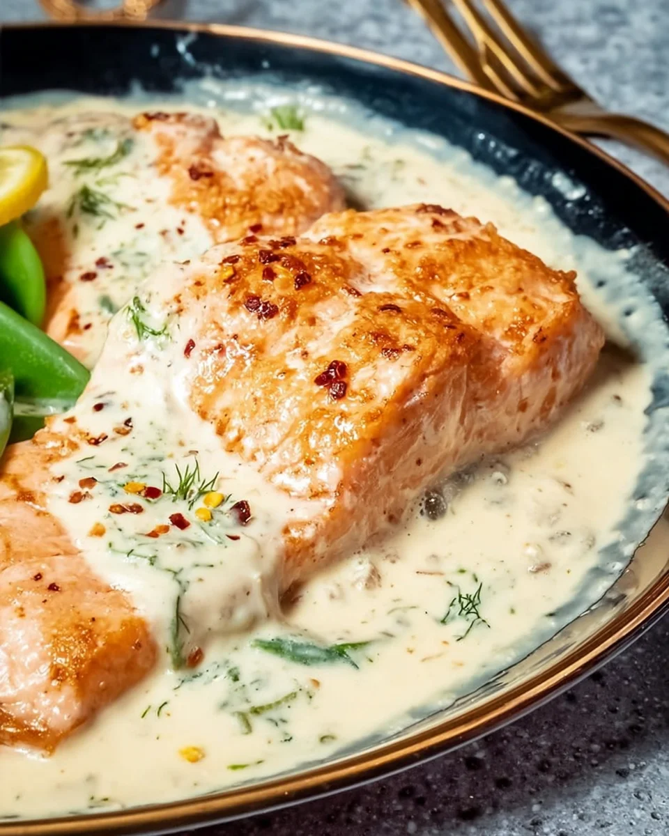Salmon with Lemon Cream Sauce Salmon