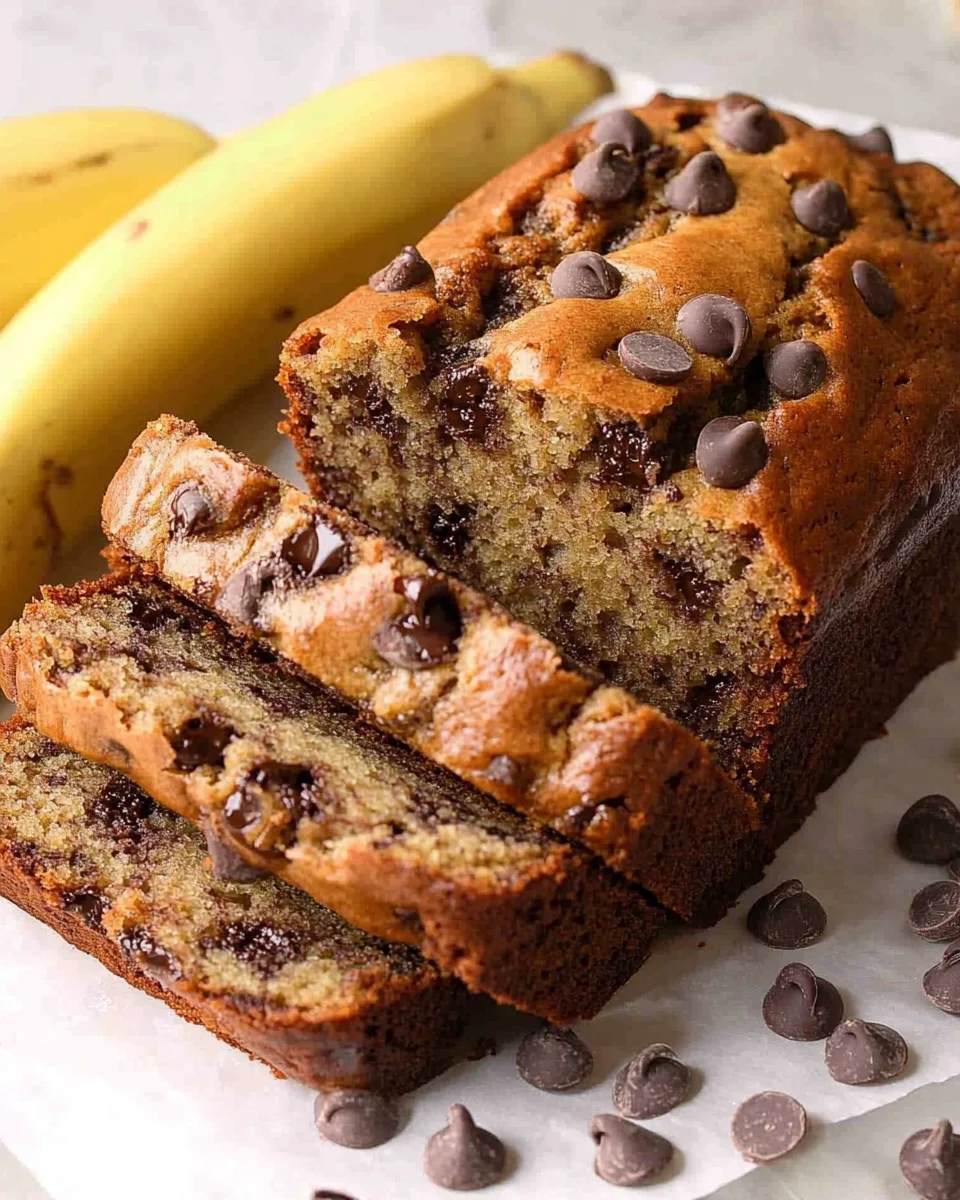 Super Moist Chocolate Chip Banana Bread Super