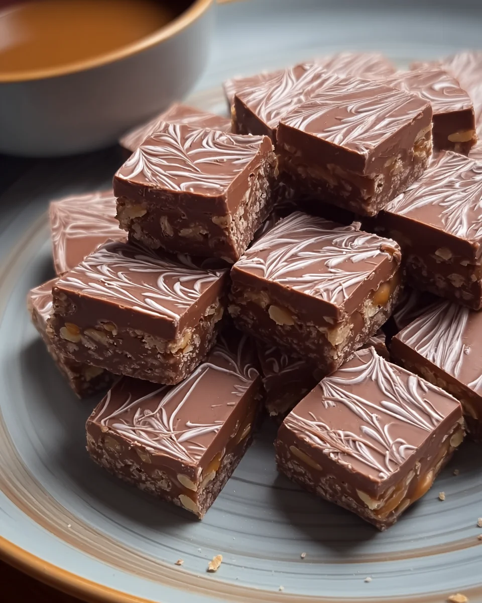 Chocolate Caramel Cookies (No Bake) Chocolate