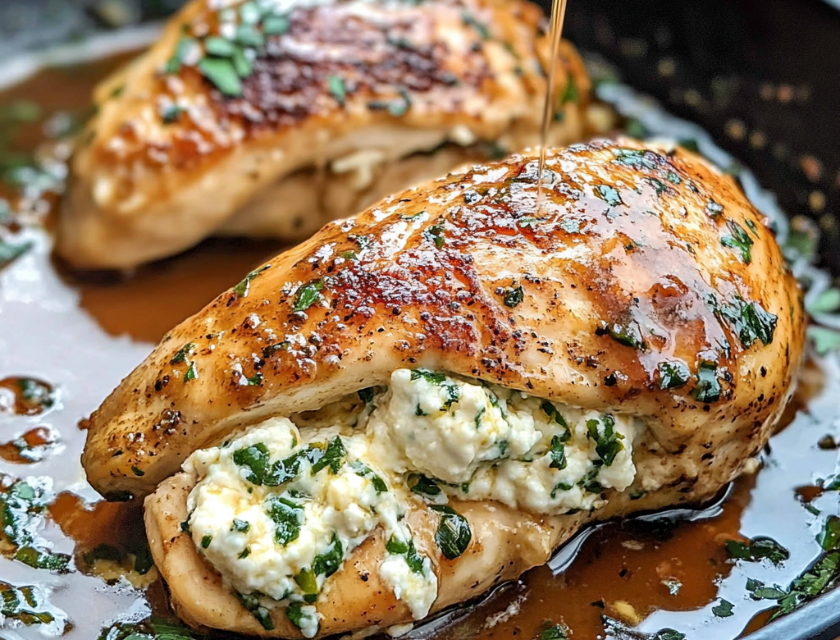 Stuffed Chicken Breasts with Mozzarella and Ricotta