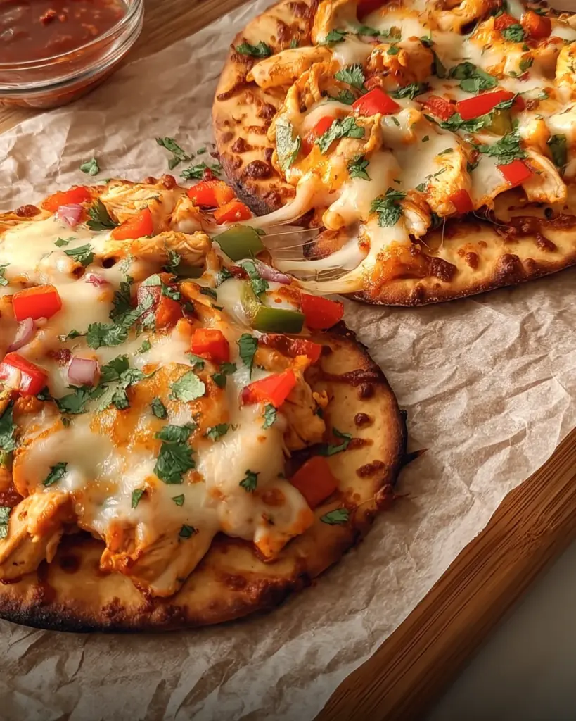 Cheesy Sweet Chilli Chicken Flatbreads