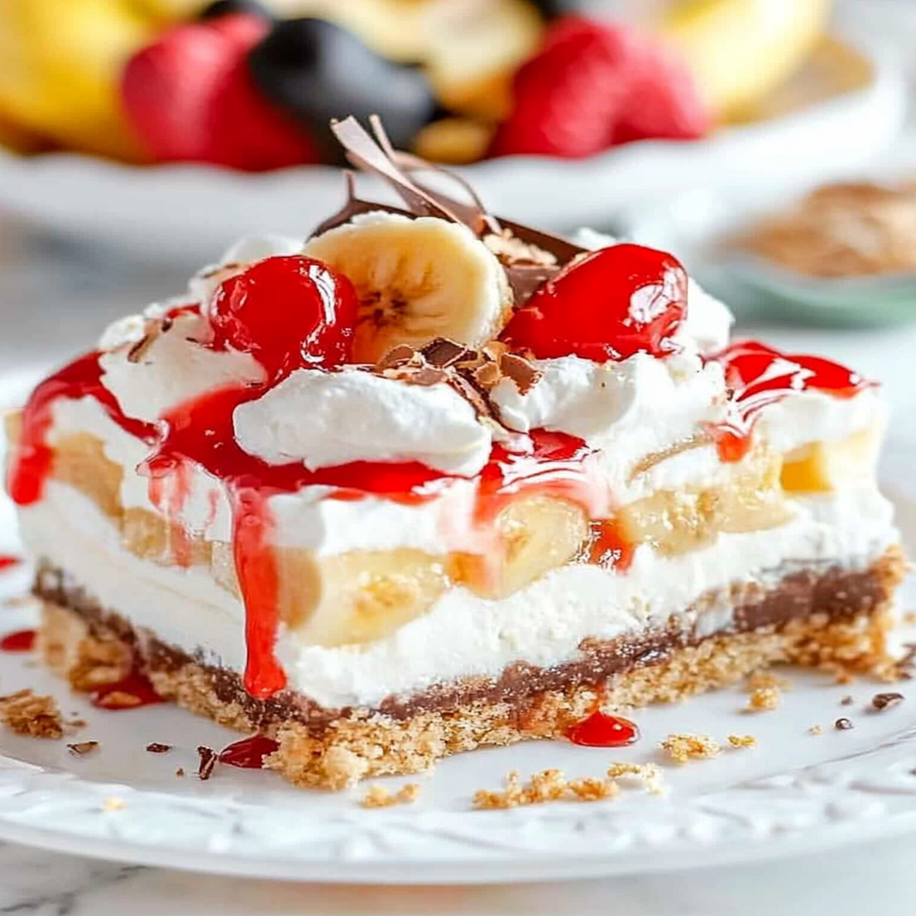 No Bake Banana Split Dessert