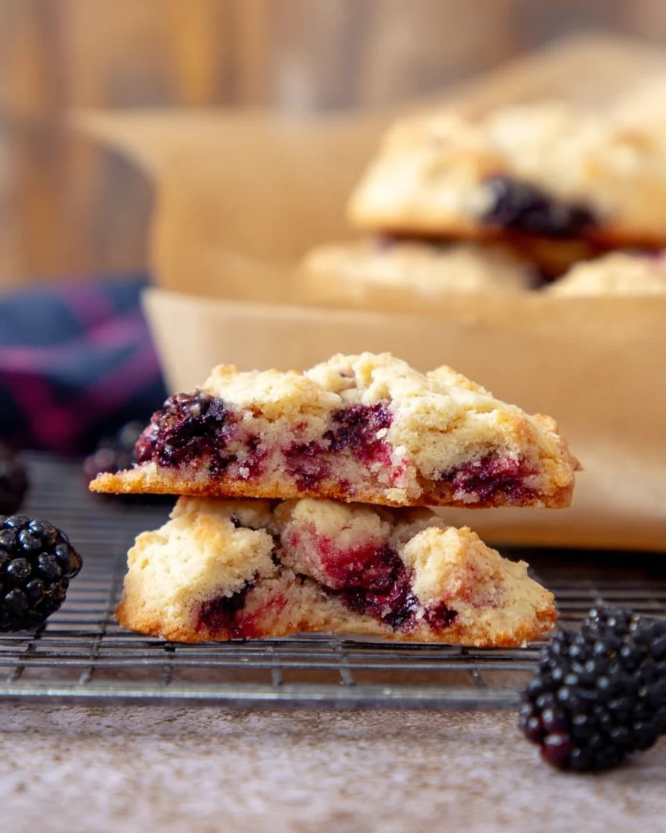 Blackberry Muffin Cookies Blackberry
