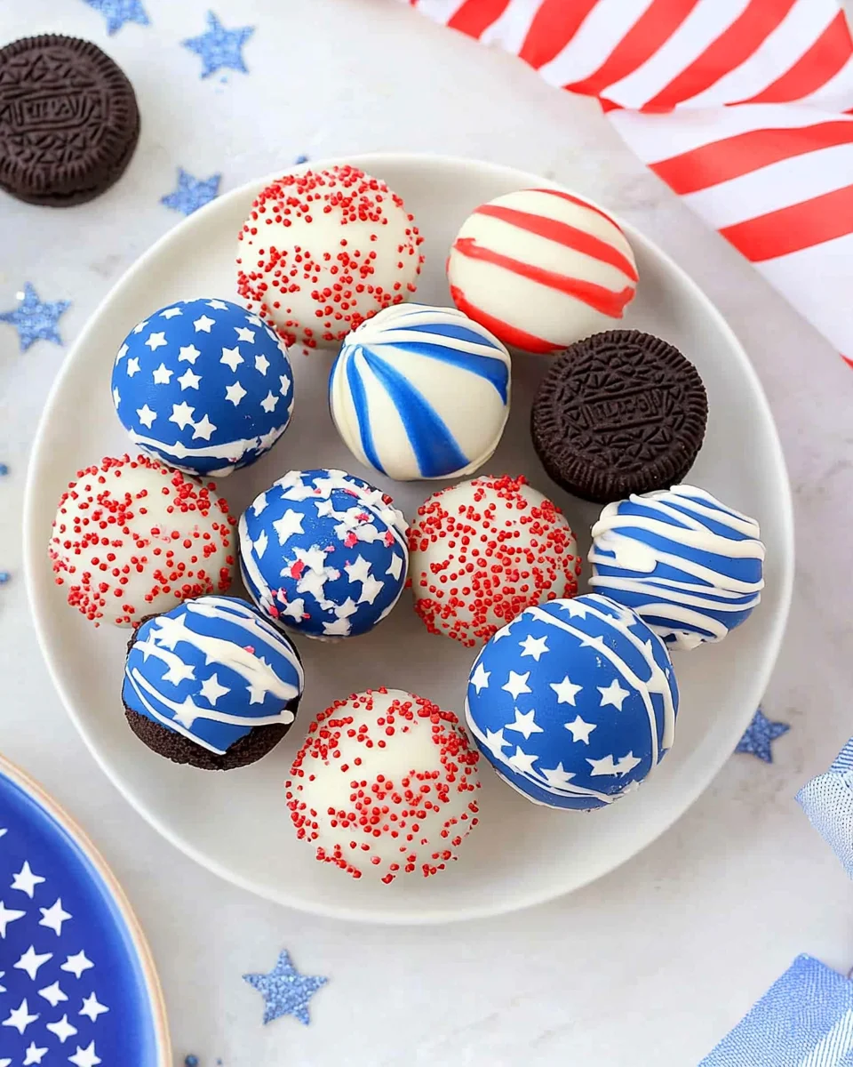 4th Of July Oreo Balls 4th