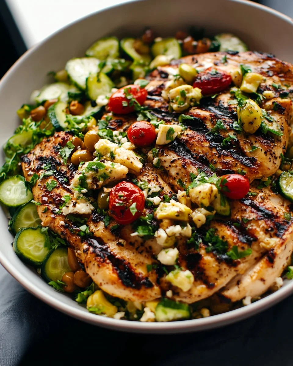 Grilled Chicken with Pepperoncini Garlic Butter Grilled