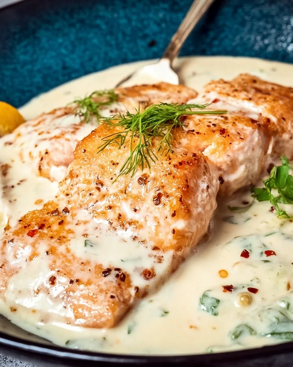 Salmon with Lemon Cream Sauce Salmon
