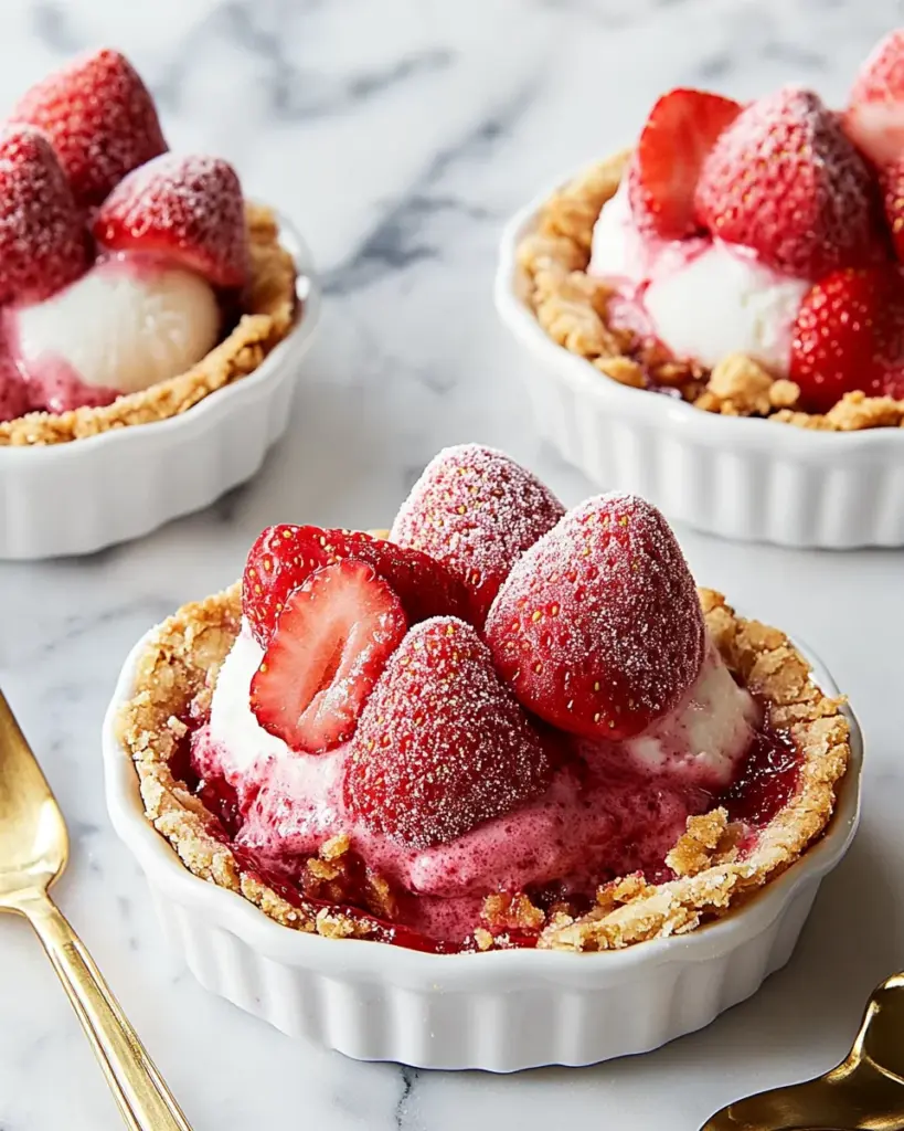Mini Strawberry Ice Cream Pies Mini Strawberry Ice Cream Pies