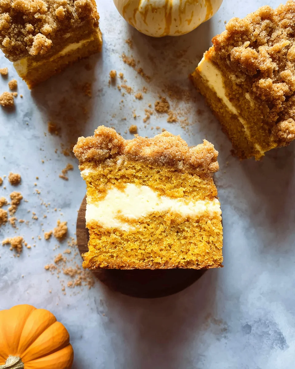 Pumpkin Crumb Cake with Cream Cheese Filling Pumpkin
