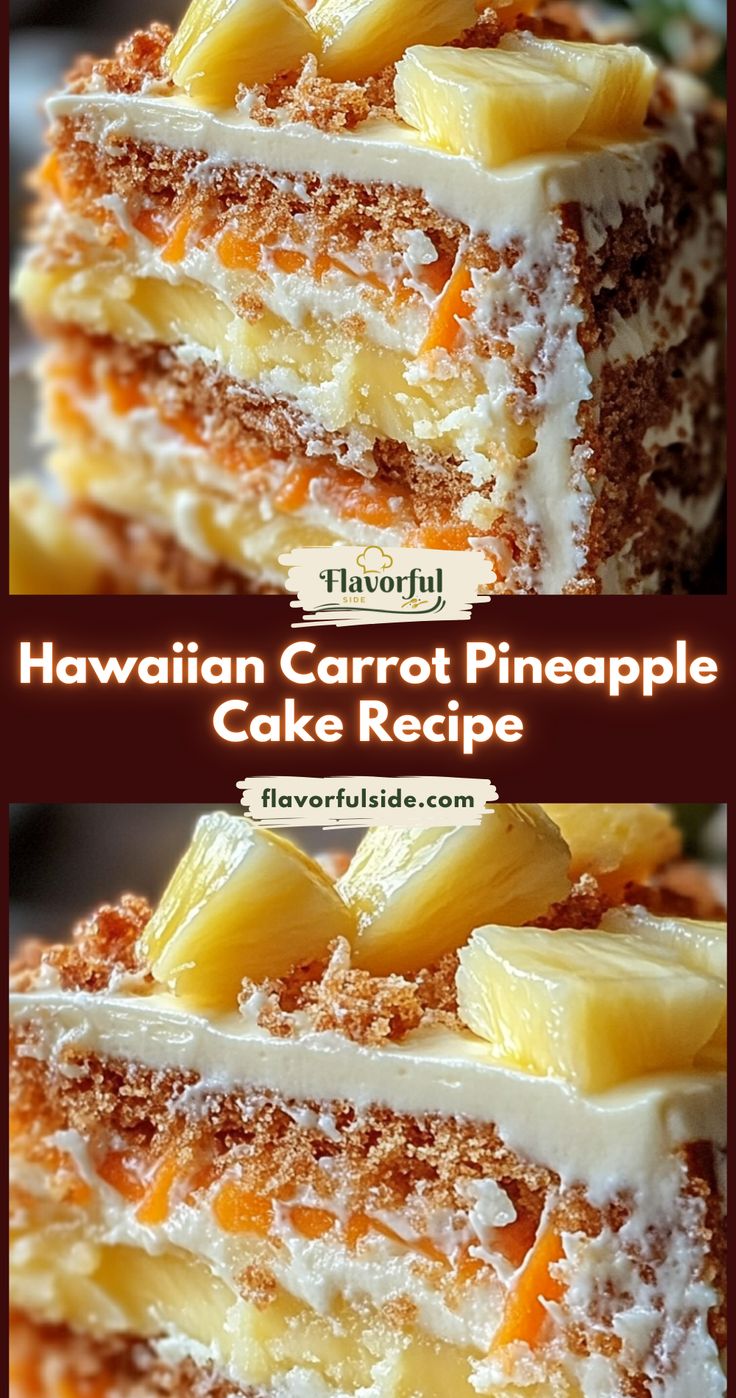 Hawaiian Carrot Pineapple cake