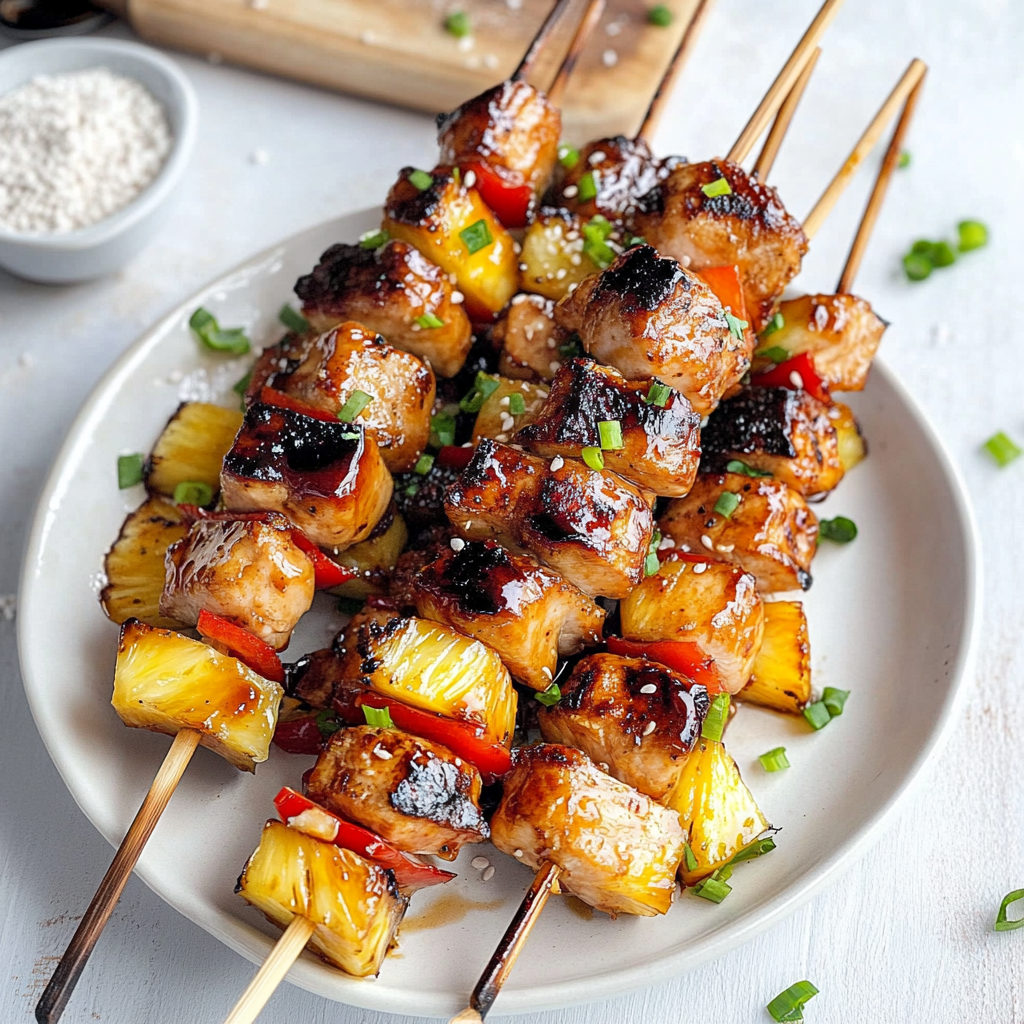 Teriyaki Pineapple Chicken Kabobs Recipe preparation