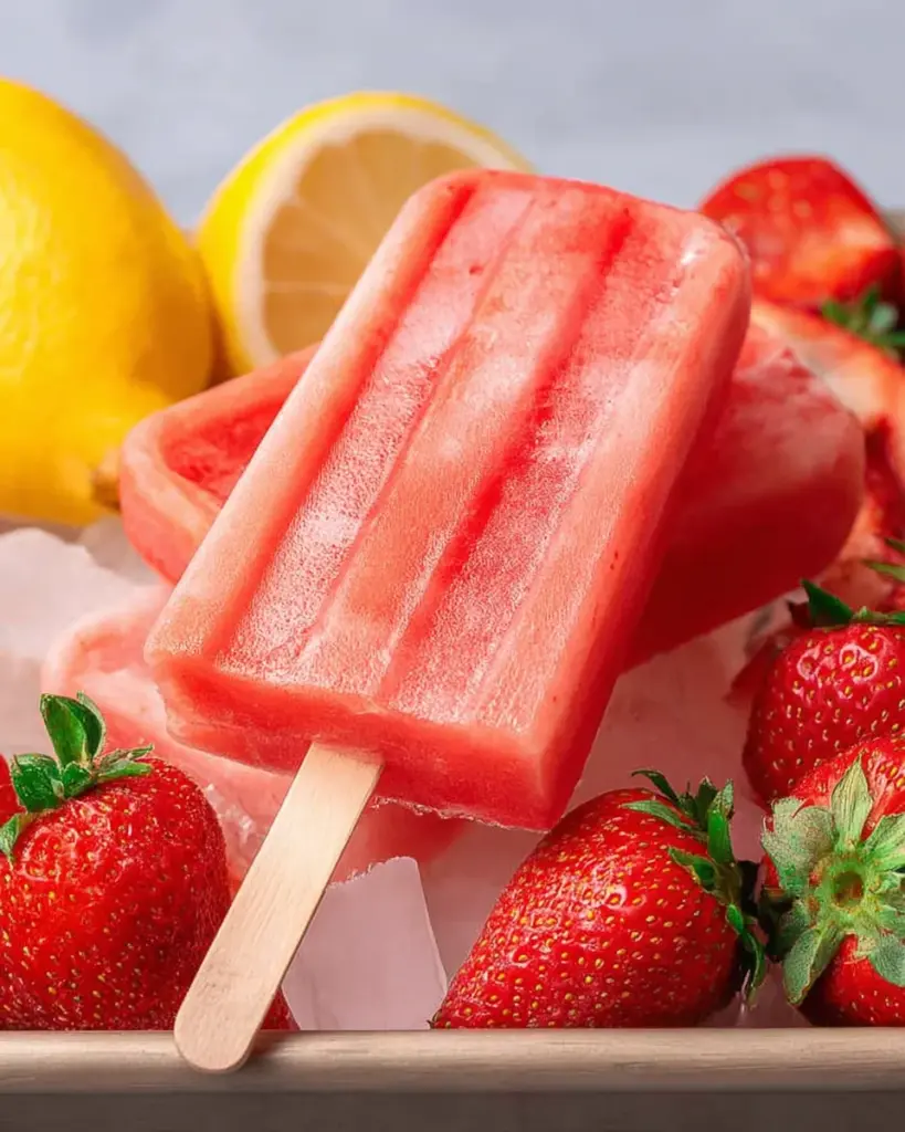 Strawberry Lemonade Popsicles Strawberry Lemonade Popsicles