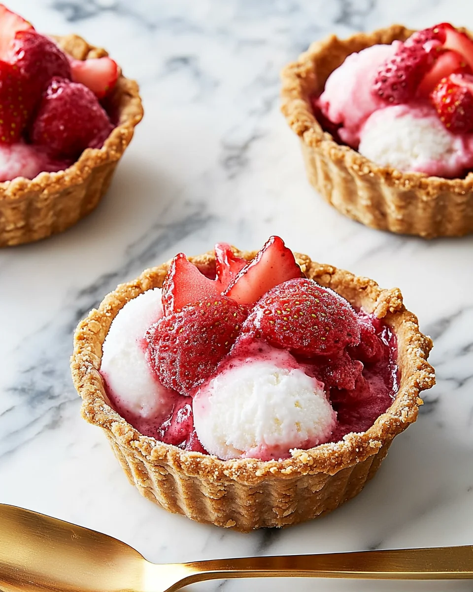 Mini Strawberry Ice Cream Pies Mini