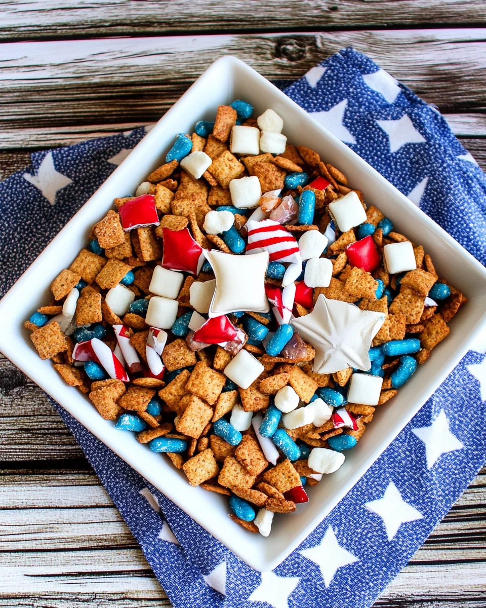 Red white and blue snack mix Red,