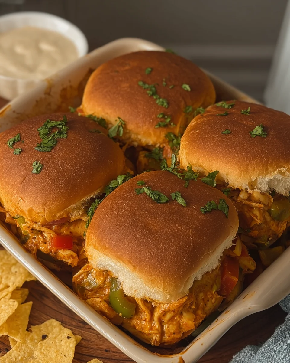 Creamy Chicken Fajita Sliders Creamy