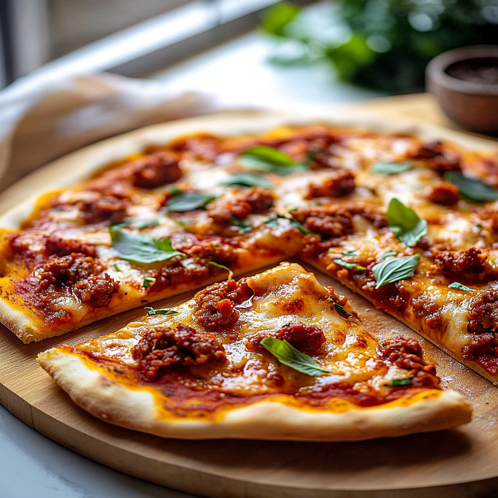 Homemade Chorizo Pizza Recipe preparation