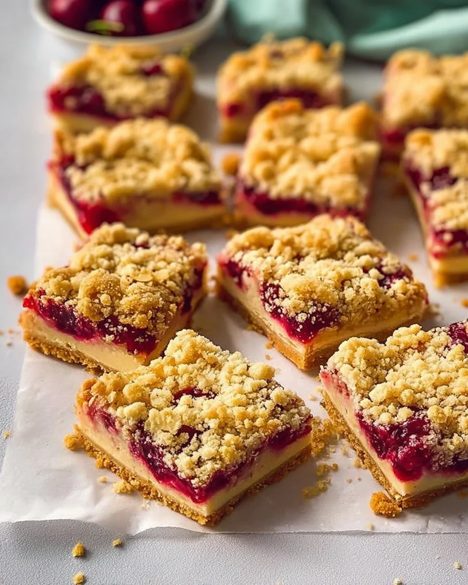 Tart Cherry Cheesecake Crumb Bars Tart