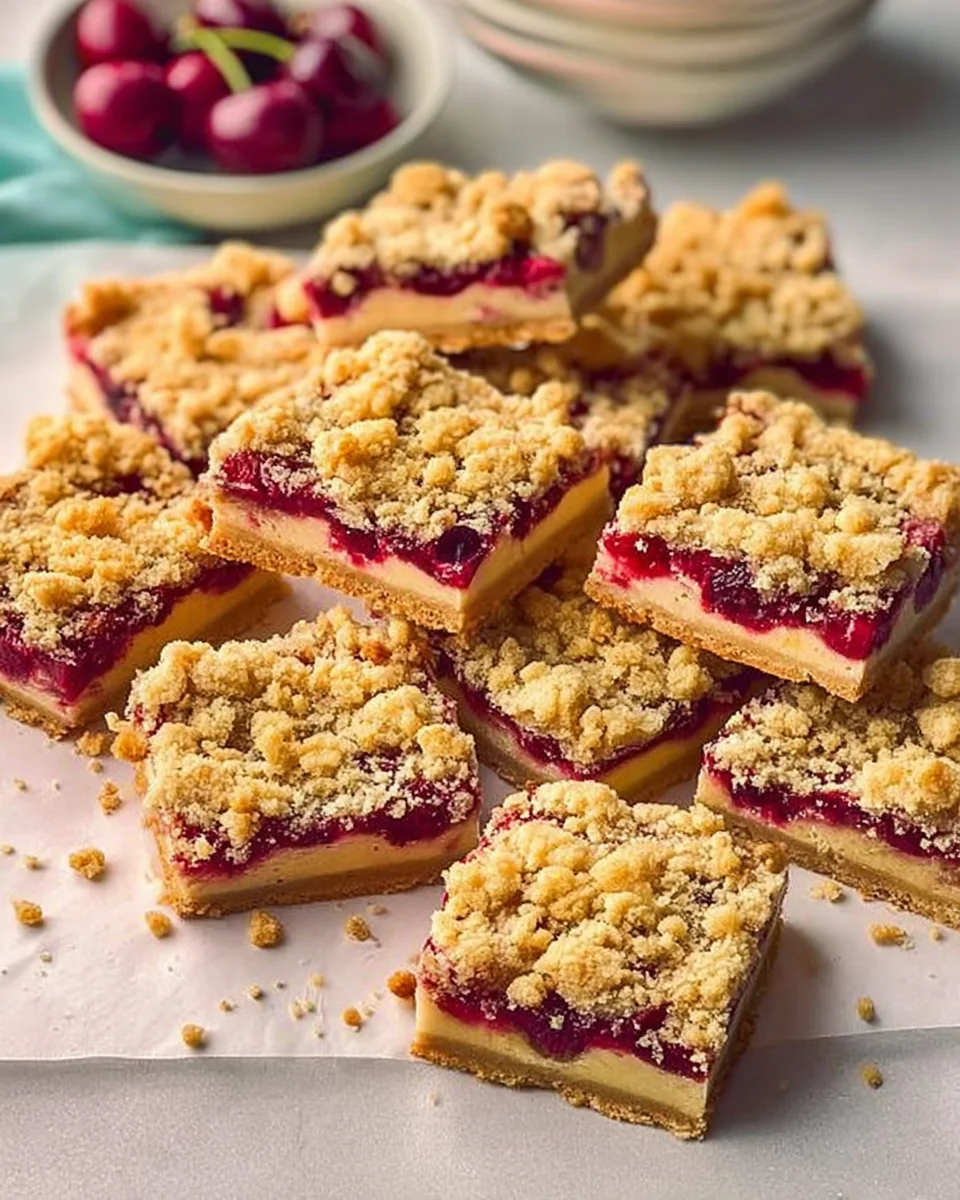 Tart Cherry Cheesecake Crumb Bars Tart