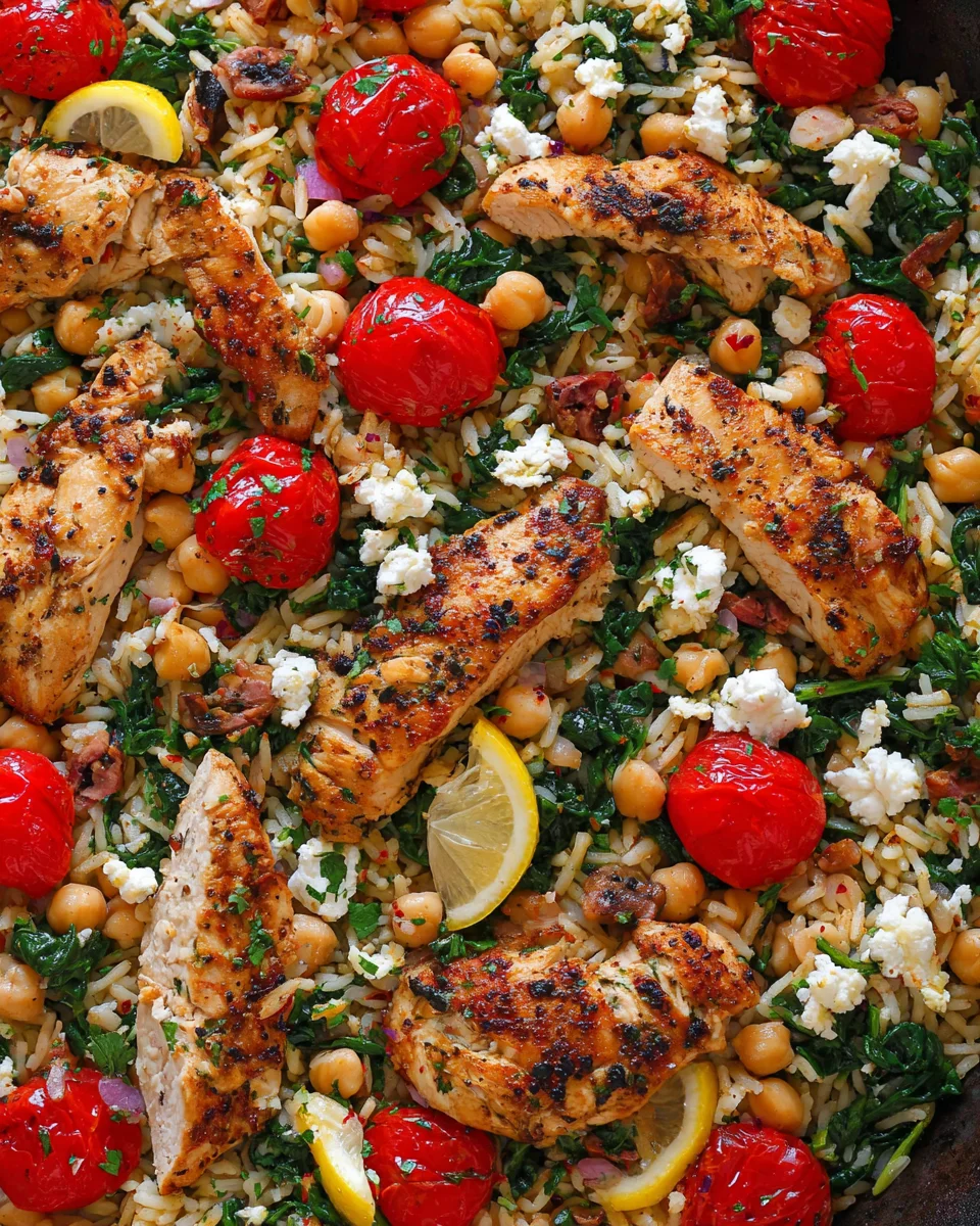 Greek Chicken and Lemon Rice (30 Minutes One-Pot) Greek