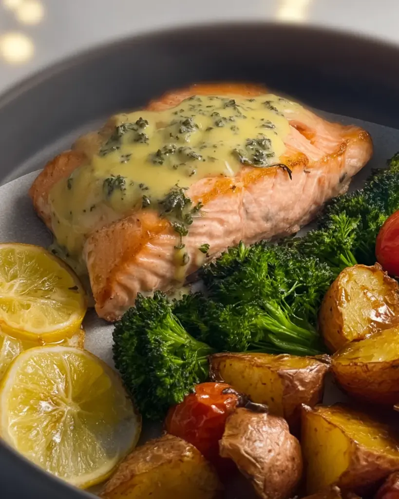 Sheet Pan Baked Salmon with Lemon Sauce Sheet Pan Baked Salmon with Lemon Sauce