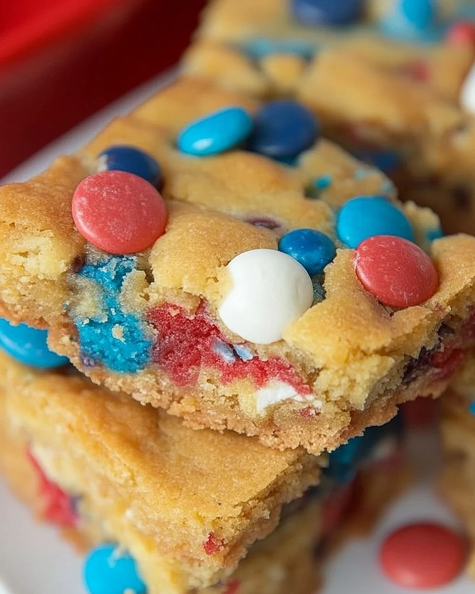 4th of July Cake-Mix Cookie Bars 4th